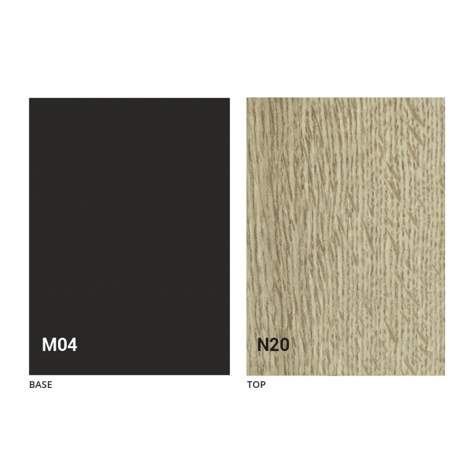 Table Transformer en Bois et Acier Made in Italy - Demetro Viadurini