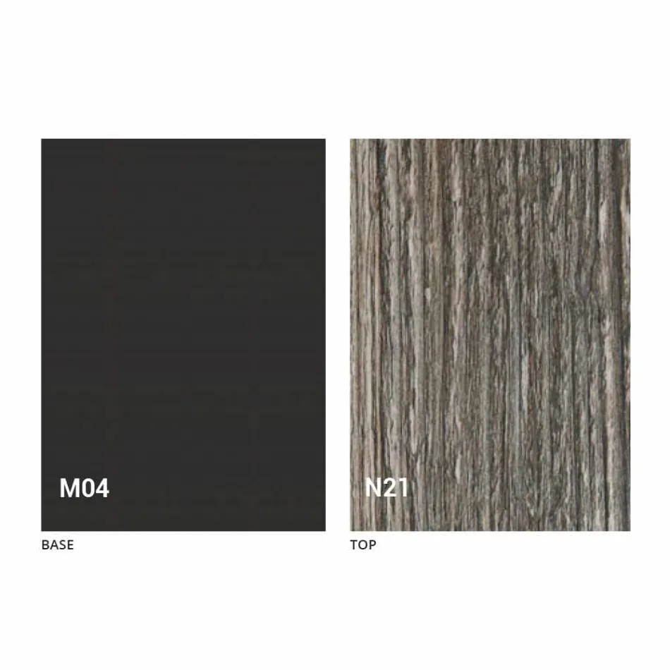 Table basse transformable en bois et acier fabriquée en Italie - Demetro Viadurini