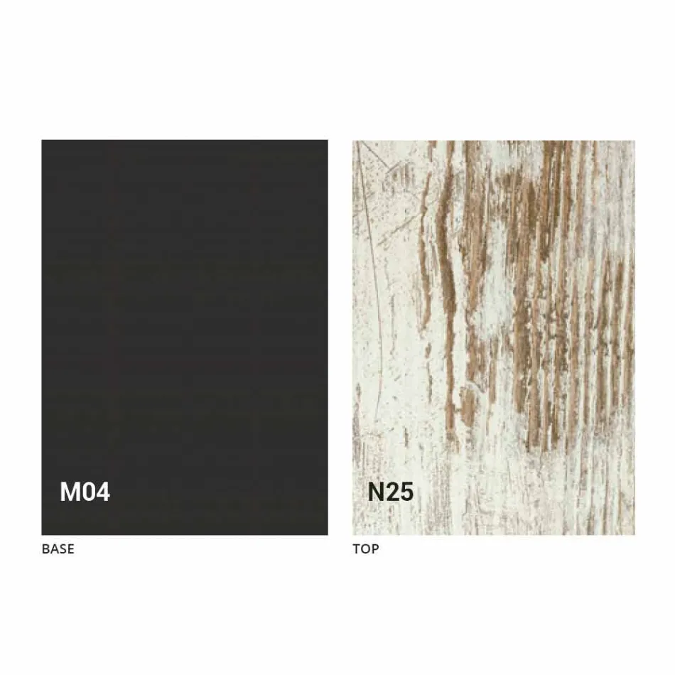 Table basse transformable en bois et acier fabriquée en Italie - Demetro Viadurini