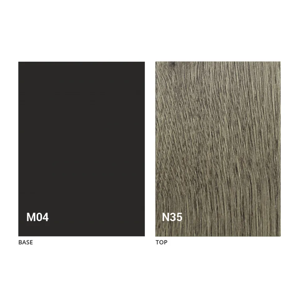 Table Transformer en Bois et Acier Made in Italy - Demetro Viadurini