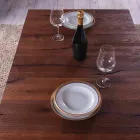 Table basse transformable en bois et métal fabriquée en Italie - Patroclus Viadurini