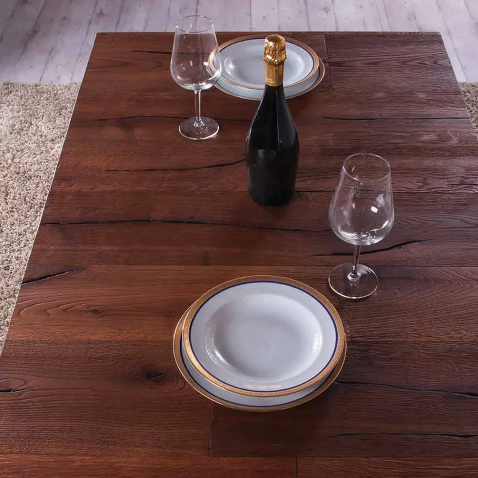 Table basse transformable en bois et métal fabriquée en Italie - Patroclus Viadurini