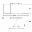 Table basse transformable en bois et métal fabriquée en Italie - Patroclus Viadurini