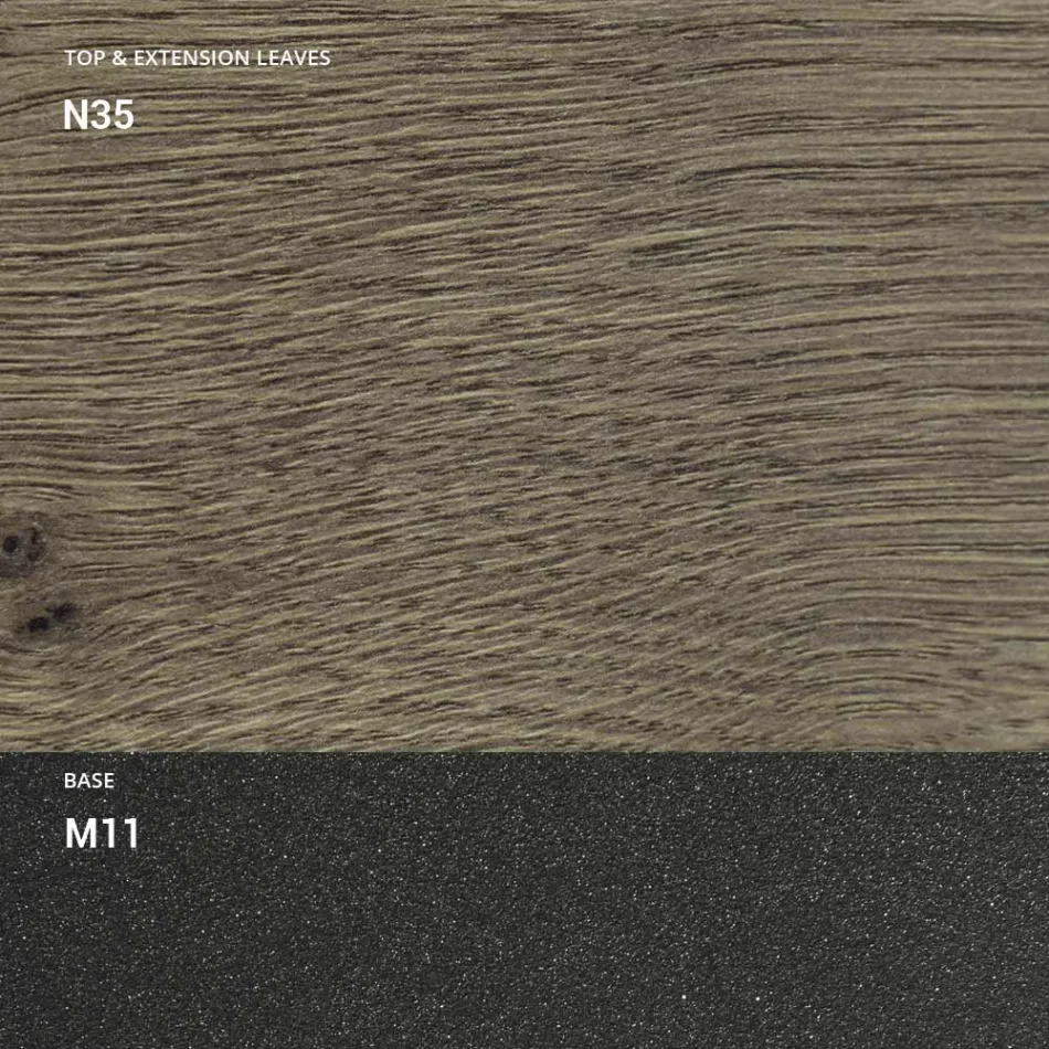 Table Basse Transformable en Bois et Métal, Made in Italy - Sanrocco Viadurini