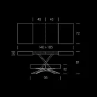 Table Basse Transformable en Bois et Métal, Made in Italy - Sanrocco Viadurini