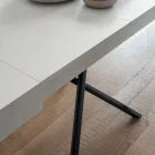 Table Basse Transformable en Bois et Métal, Made in Italy - Sanrocco Viadurini