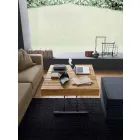 Table basse transformable en bois massif fabriquée en Italie - Trabucco Viadurini