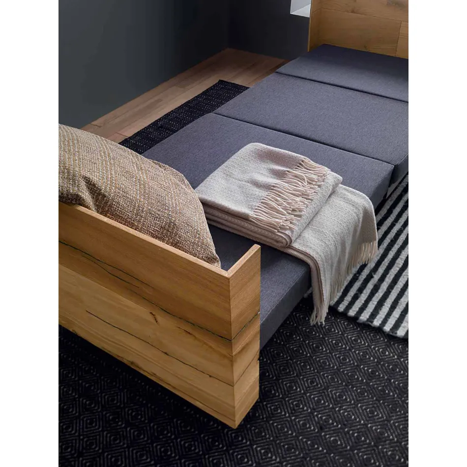 Table basse transformable en bois massif fabriquée en Italie - Trabucco Viadurini