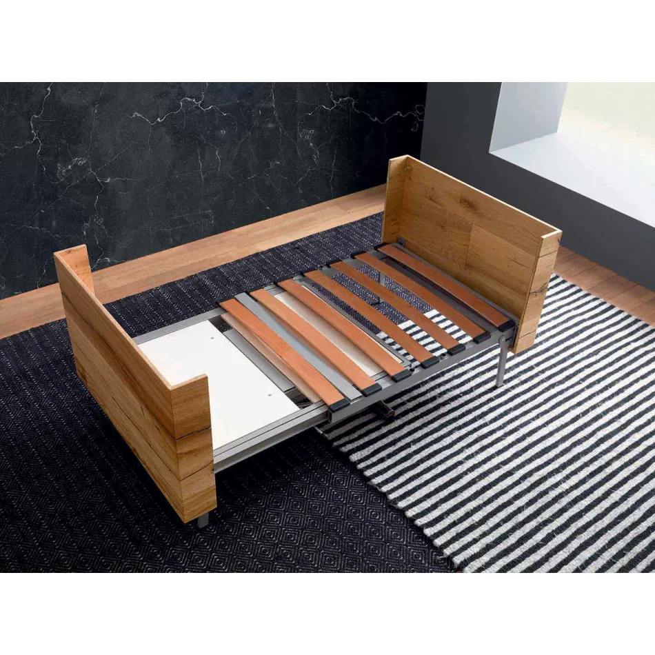 Table basse transformable en bois massif fabriquée en Italie - Trabucco Viadurini