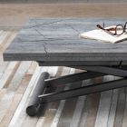 Table basse transformable en métal avec plateau en mélamine - Sandero Viadurini