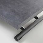 Table basse transformable en métal avec plateau en mélamine - Sandero Viadurini