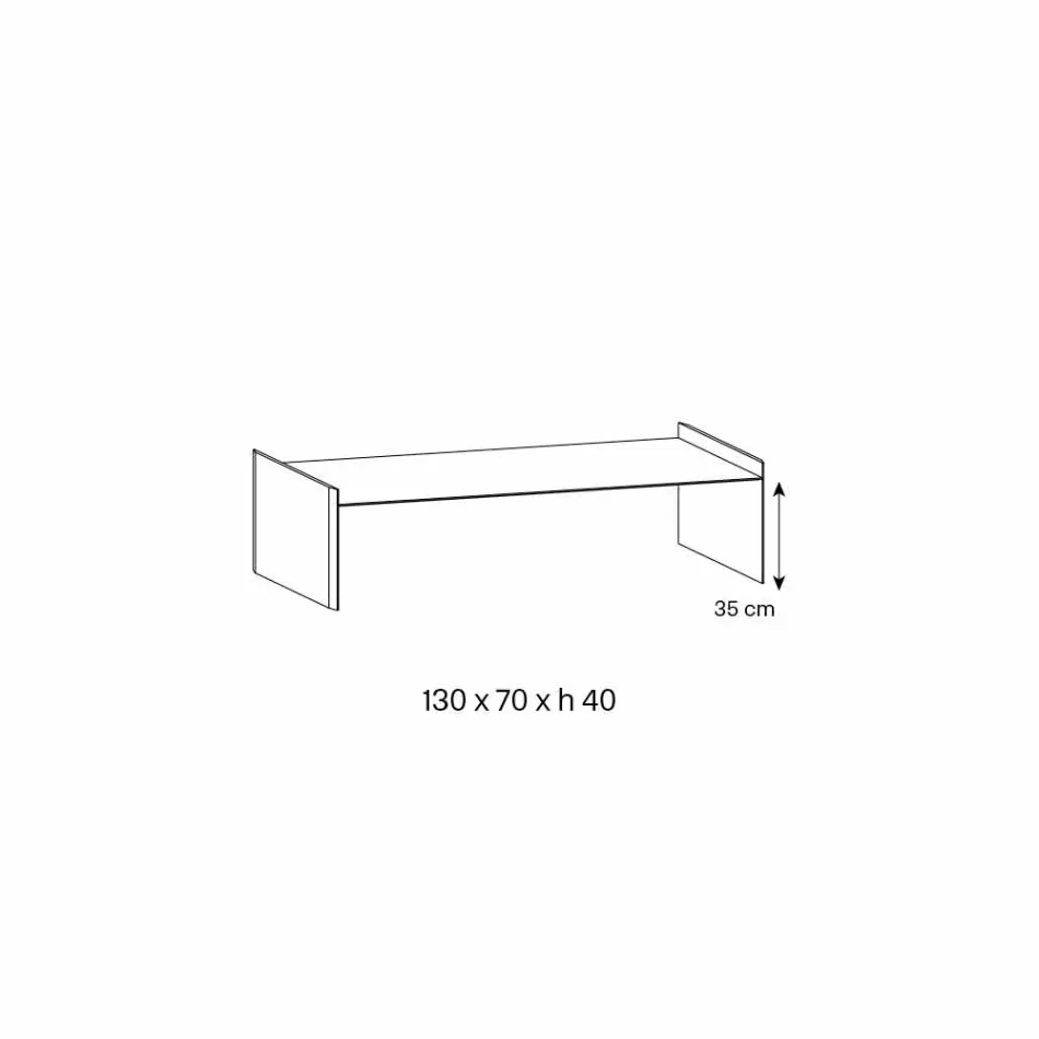 Table basse en verre extra-clair avec biseau Fabriqué en Italie - Impératif Viadurini