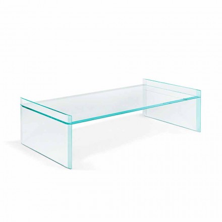 Table basse en verre extra-clair avec biseau Fabriqué en Italie - Impératif Viadurini