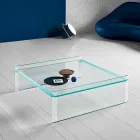 Table basse en verre extra-clair avec biseau Fabriqué en Italie - Impératif Viadurini