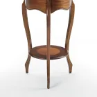 Table basse de salon avec incrustation de cerisier patiné fabriquée en Italie - Irno Viadurini