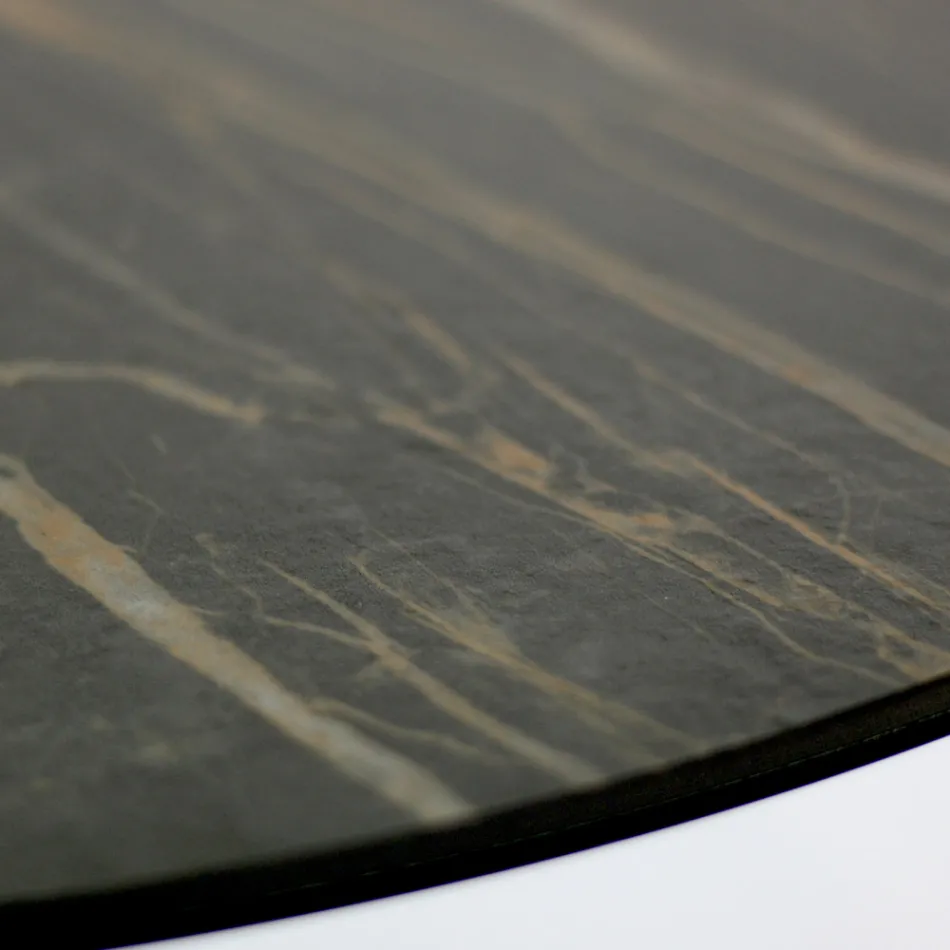 Table basse en acier et grès cérame Made in Italy - Aspira Viadurini