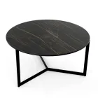 Table basse en acier et grès cérame Made in Italy - Aspira Viadurini