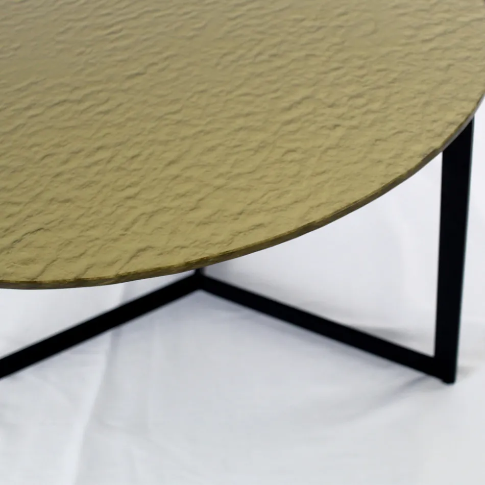 Table basse en acier et verre Made in Italy - Aspira Viadurini