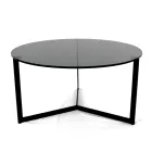 Table basse en acier et verre Made in Italy - Aspira Viadurini