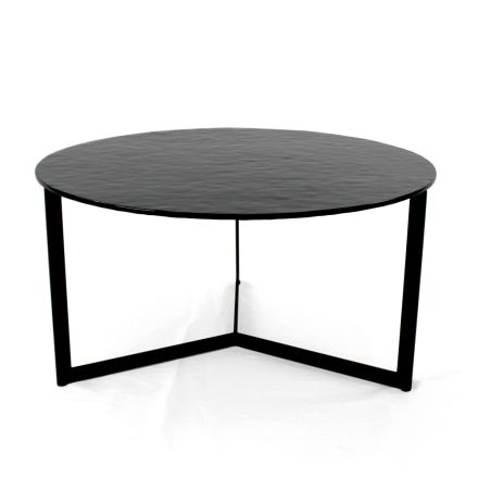Table basse en acier et verre Made in Italy - Aspira Viadurini