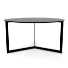 Table basse en acier et verre Made in Italy - Aspira Viadurini
