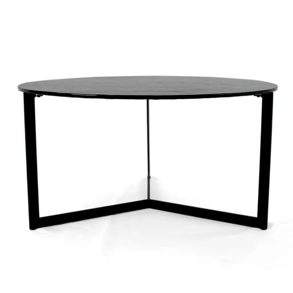 Table basse en acier et verre Made in Italy - Aspira Viadurini