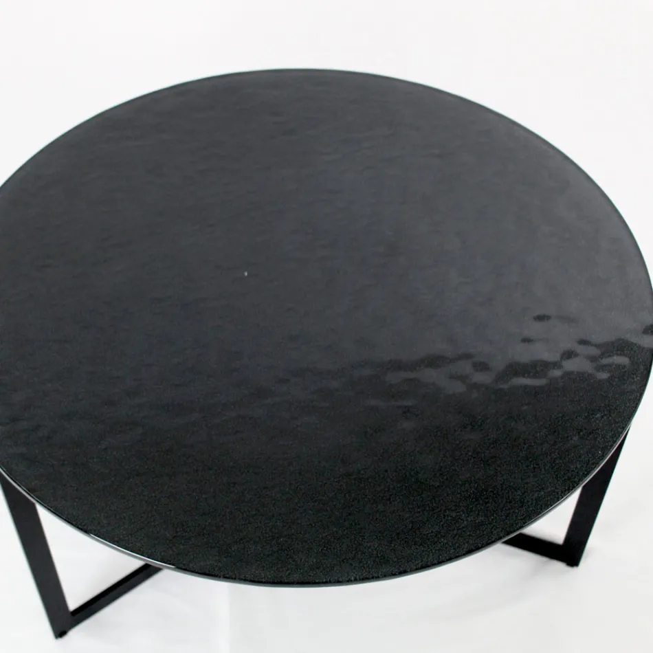 Table basse en acier et verre Made in Italy - Aspira Viadurini