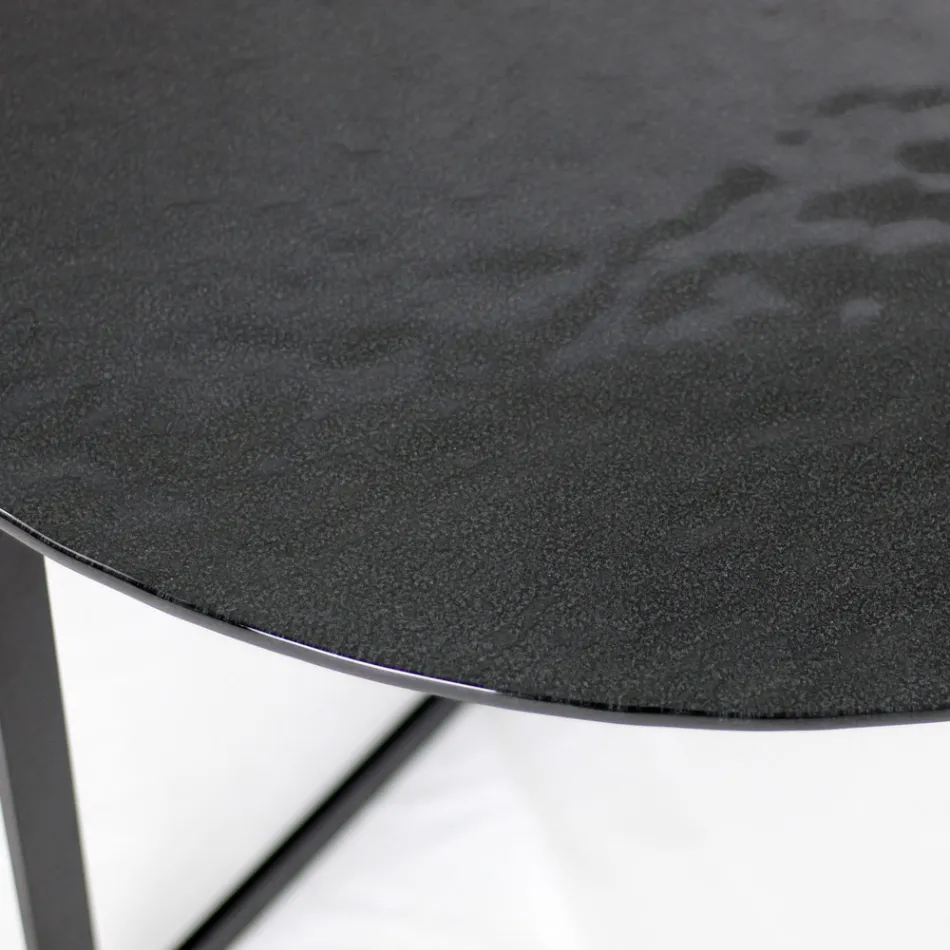 Table basse en acier et verre Made in Italy - Aspira Viadurini