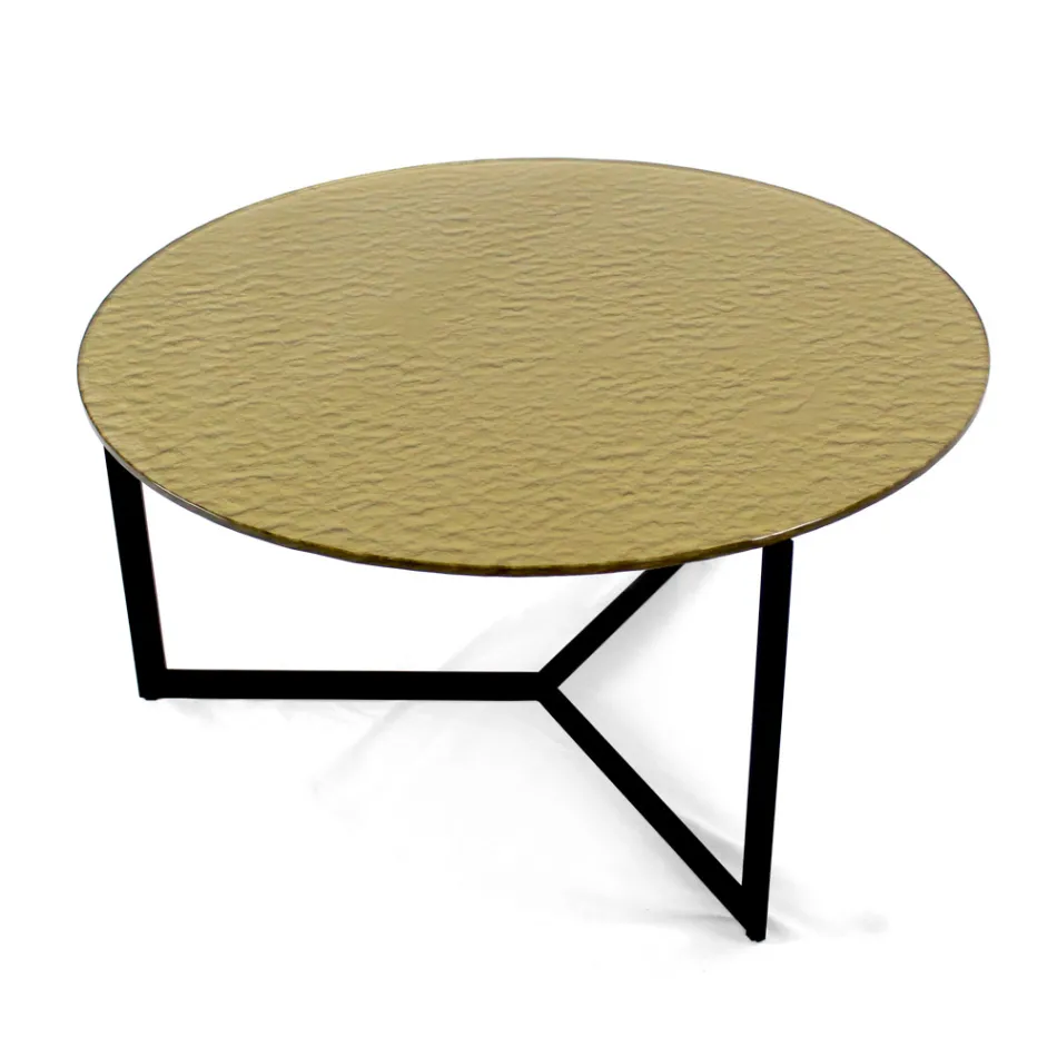 Table basse en acier et verre Made in Italy - Aspira Viadurini