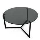 Table basse en acier et verre Made in Italy - Aspira Viadurini