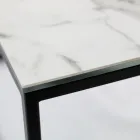 Table basse en grès et acier Made in Italy - Birba Viadurini