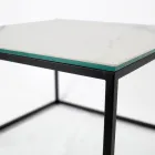 Table basse en grès et acier Made in Italy - Birba Viadurini