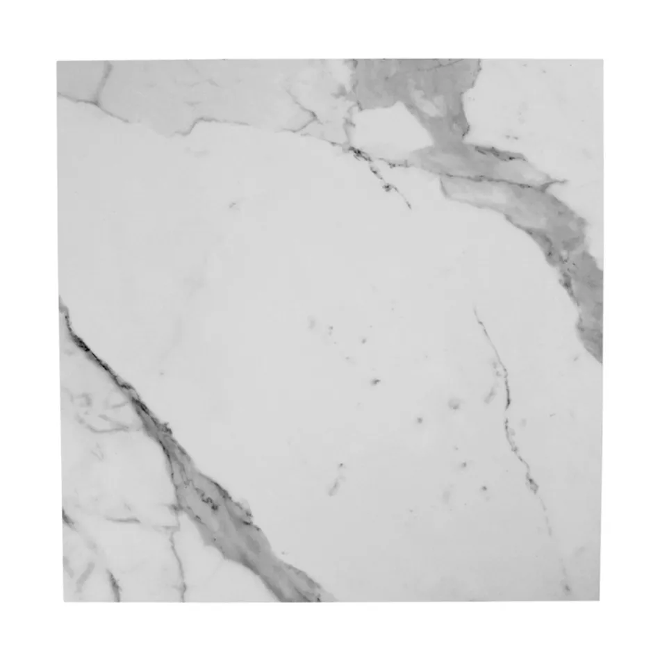 Table basse en grès et acier Made in Italy - Birba Viadurini