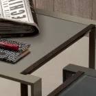 Table basse design géométrique en métal et verre - Zigozago Viadurini