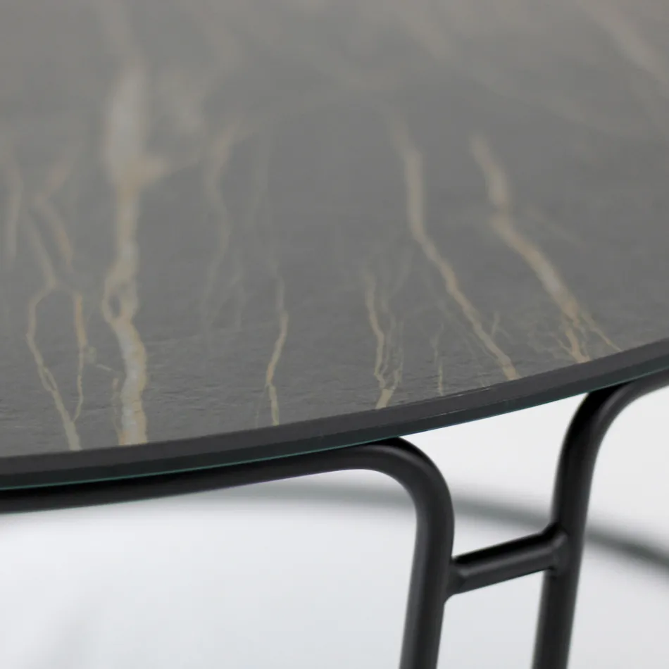 Table basse plateau rond et base Made in Italy - Tullia Viadurini