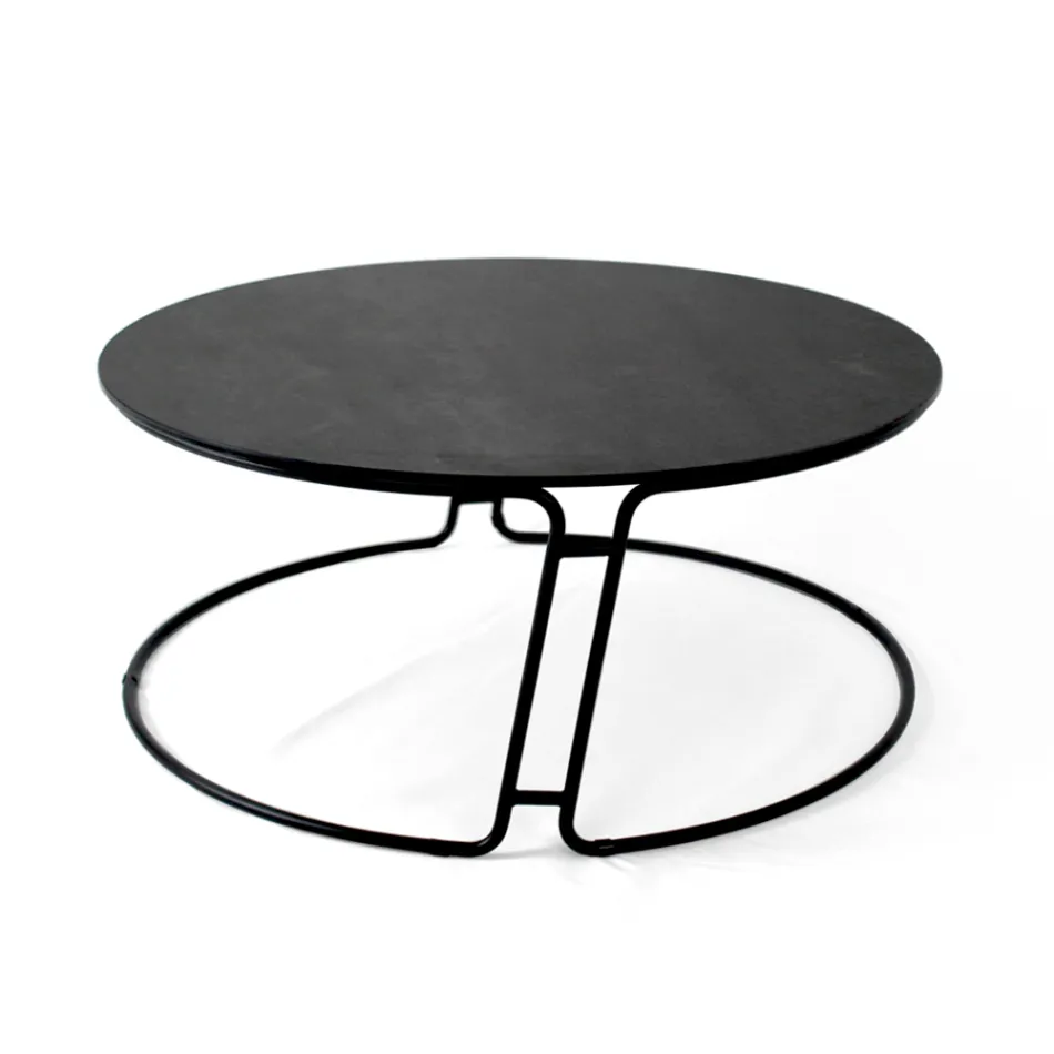 Table basse plateau rond et base Made in Italy - Tullia Viadurini