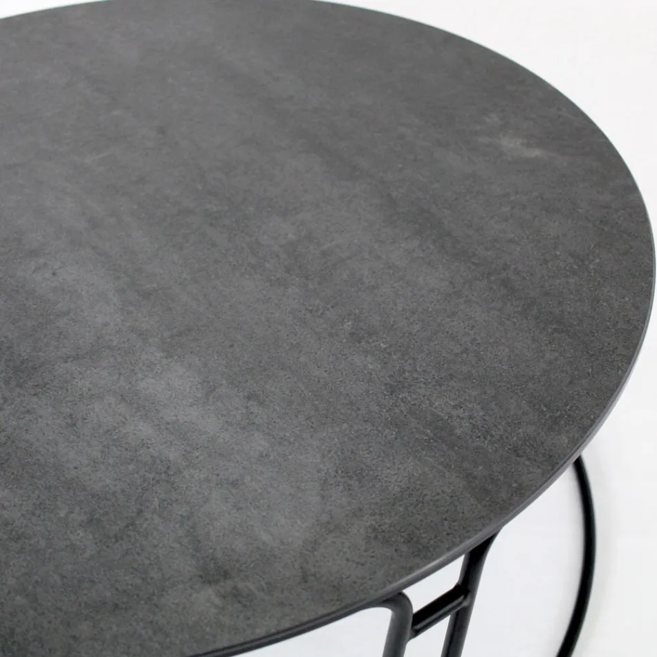 Table basse plateau rond et base Made in Italy - Tullia Viadurini