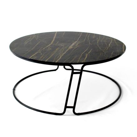 Table basse plateau rond et base Made in Italy - Tullia Viadurini