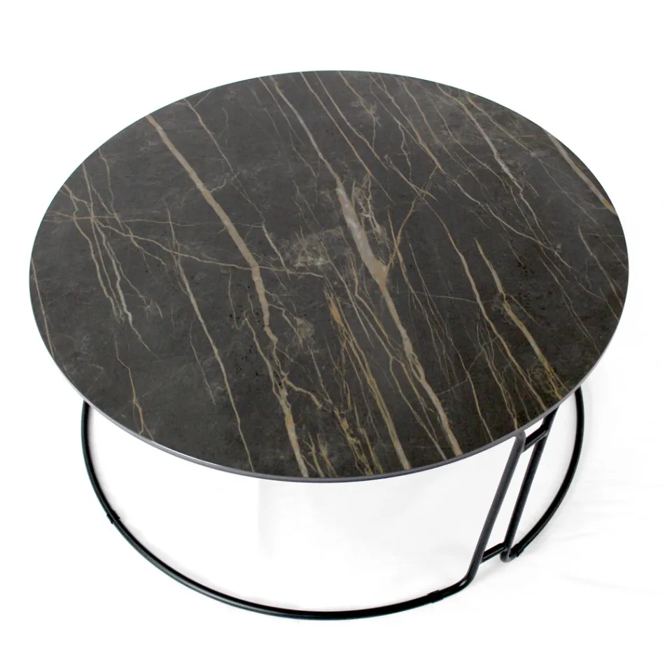 Table basse plateau rond et base Made in Italy - Tullia Viadurini