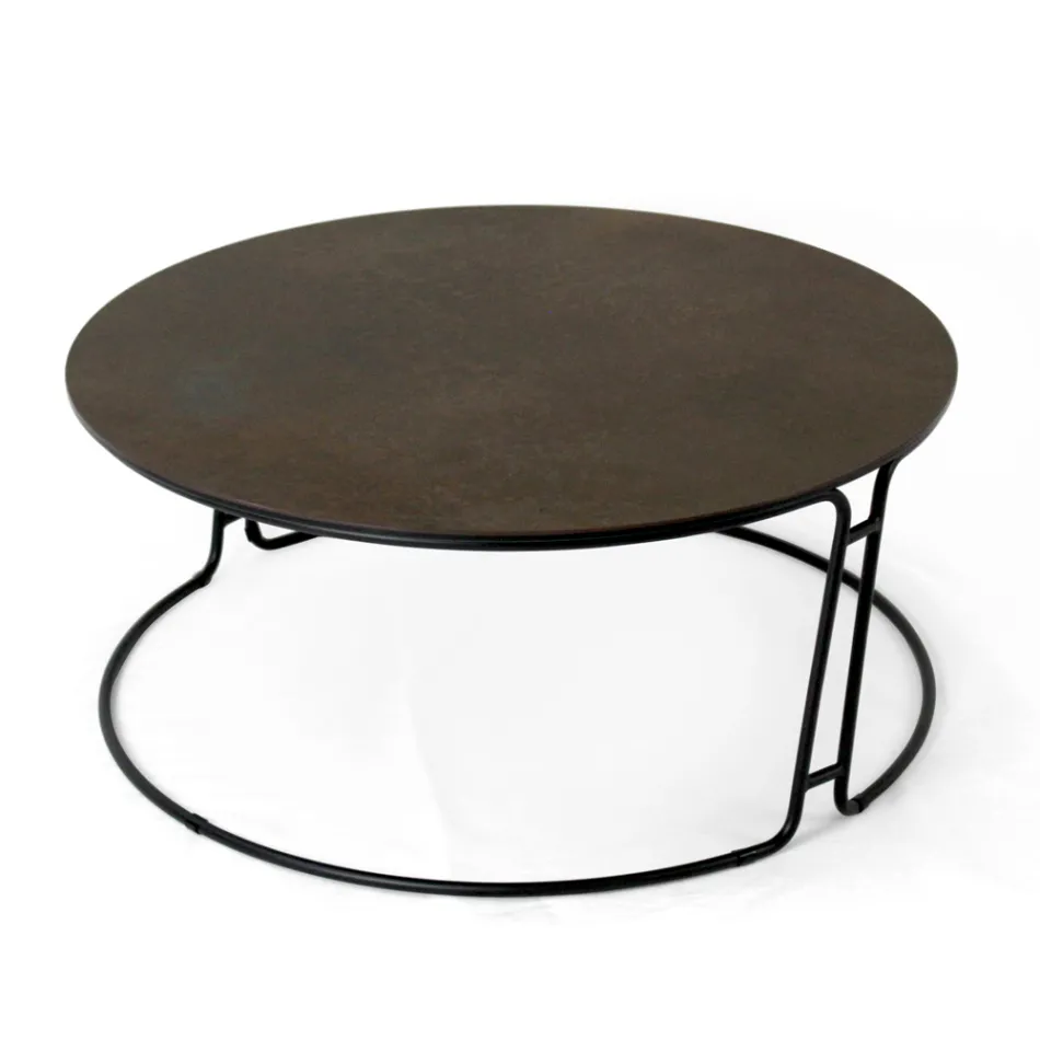 Table basse plateau rond et base Made in Italy - Tullia Viadurini