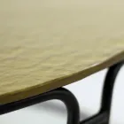 Table basse avec plateau en verre et base ronde Made in Italy - Tullia Viadurini