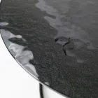 Table basse avec plateau en verre et base ronde Made in Italy - Tullia Viadurini