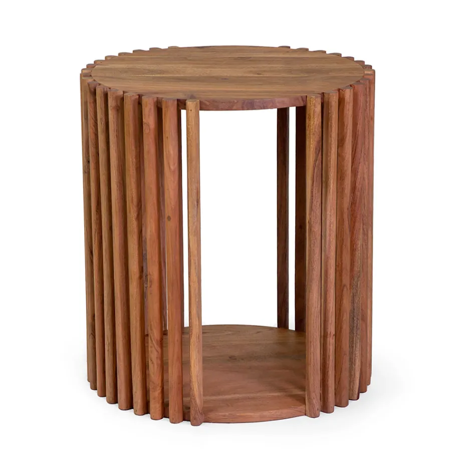 Table basse en bois d'acacia - Vortice Viadurini