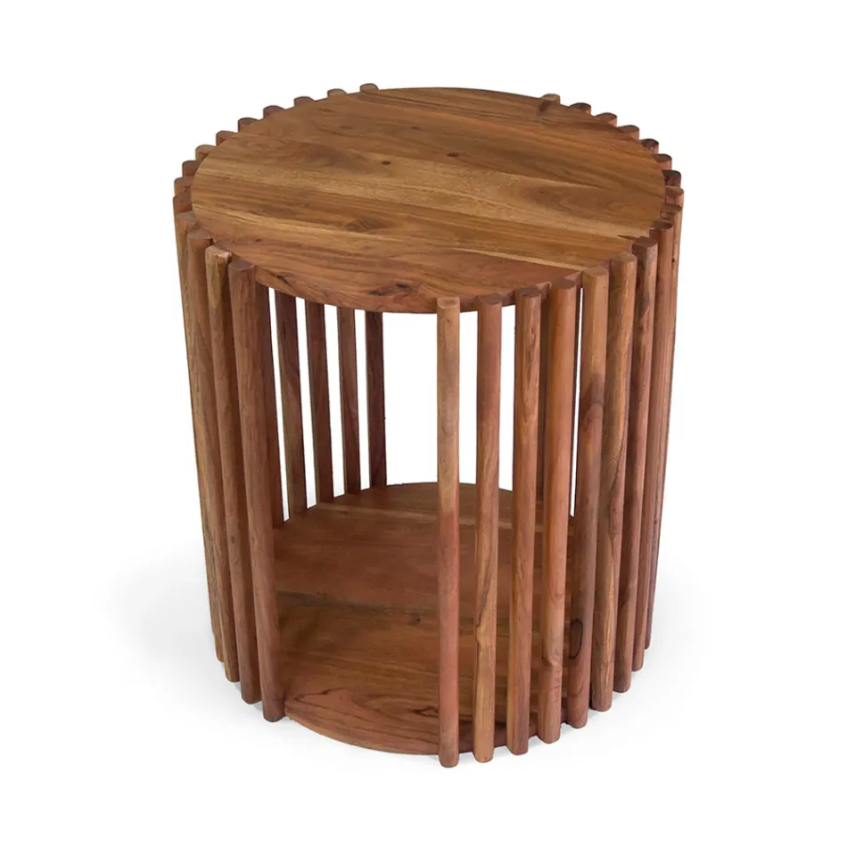 Table basse en bois d'acacia - Vortice Viadurini