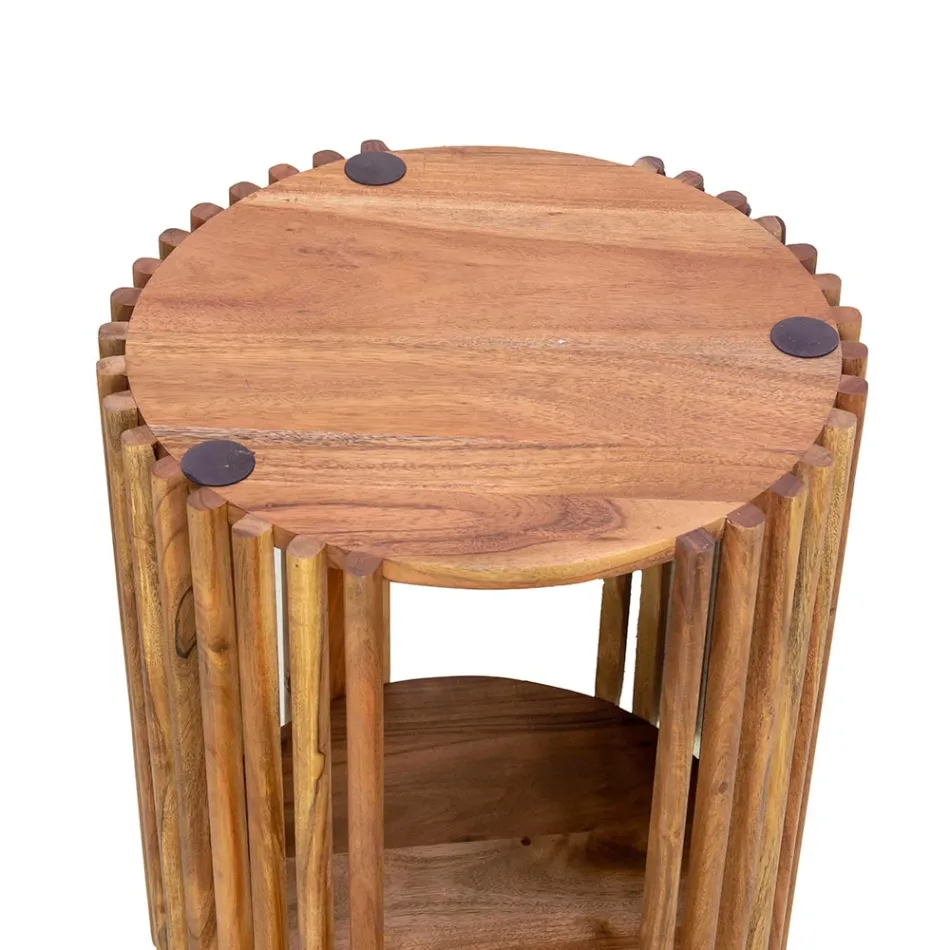 Table basse en bois d'acacia - Vortice Viadurini