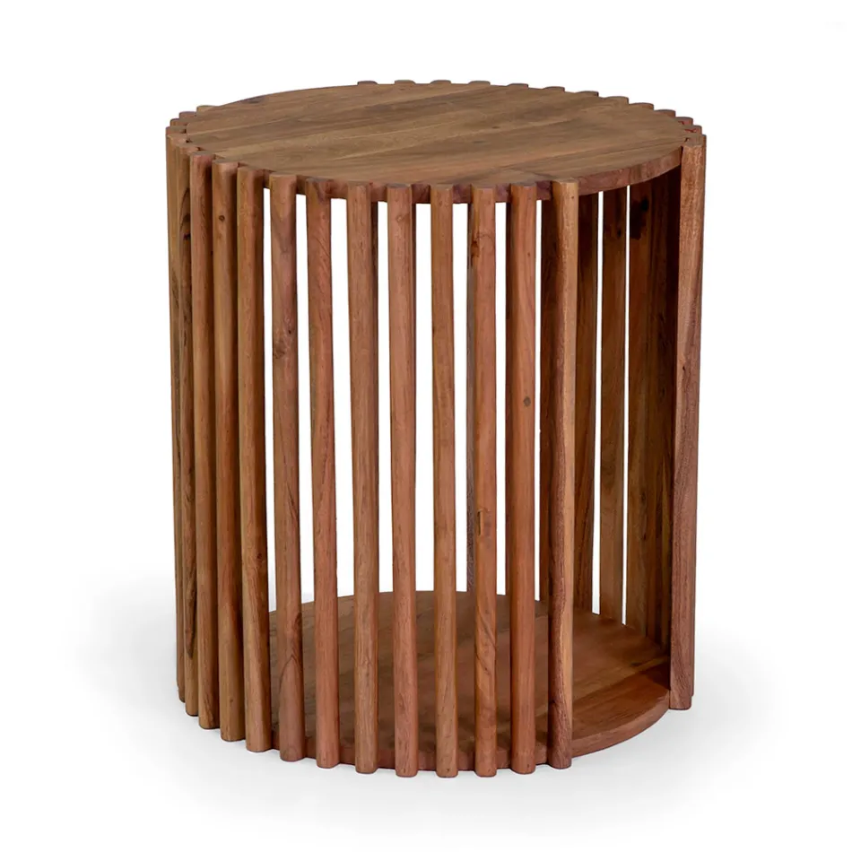 Table basse en bois d'acacia - Vortice Viadurini