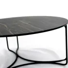 Table basse ronde avec base à 3 croissants Made in Italy - Arepa Viadurini