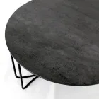 Table basse ronde avec base à 3 croissants Made in Italy - Arepa Viadurini
