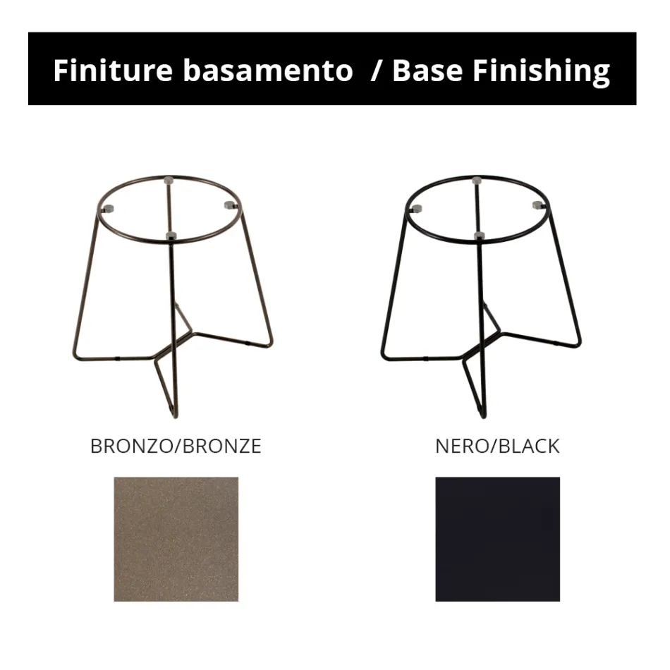 Table basse ronde avec plateau en grès cérame Made in Italy - Paini Viadurini