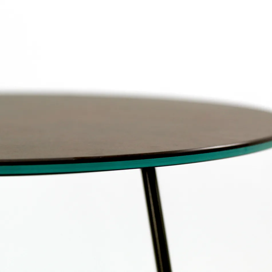 Table basse ronde avec plateau en grès cérame Made in Italy - Paini Viadurini